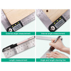 Digital Display Angle Finder Meter Protractor Goniometer Ruler, Measure Range: 500mm, 500mm Ruler