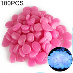 100 PCS Glow in The Dark Garden Pebbles for Walkways & Decoration and Plants Luminous Stones Dark Purple
