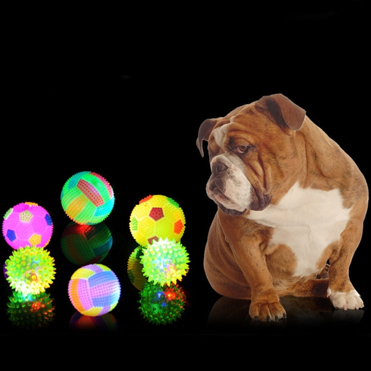 Dog Toy Balls for Pets Color Pet Flashing Ball Glowing Elastic Ball Dog Toy Ball Rubber Acoustic Mimo Bite Toys , Small Size,Random Color Shape Delivery, Small Size Small Size