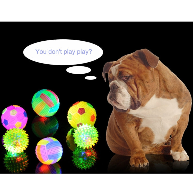 Dog Toy Balls for Pets Color Pet Flashing Ball Glowing Elastic Ball Dog Toy Ball Rubber Acoustic Mimo Bite Toys , Small Size,Random Color Shape Delivery, Small Size