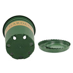 Flower Pots Plant Nursery Pots Plastic Pots Creative Gallons Pots with Tray,Size:12*16*12cm, Random Text Background Color Delivery, 12*16*12cm