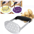 Stainless Steel Manual Pumpkin Potato Ricer Masher with Broad and Ergonomic Horizontal Handle, Single layer stainless Single layer stainless