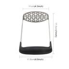 Stainless Steel Manual Pumpkin Potato Ricer Masher with Broad and Ergonomic Horizontal Handle, Single layer stainless