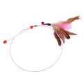 Steel Wire Teasing Feather Wand Pet Toy, Steel Wire Steel Wire