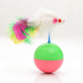 Durable Pet Cat Favorite Toys Feather Mouse Tumbler Plastic Toys Balls, Diameter: 5.5cm, Ball Diameter: 5.5cm Ball Diameter: 5.5cm