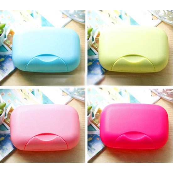 Home Travel Soap Box Lock Sealed Waterproof Leakproof Soap Holder Case with Cover Soap Dishes Container,Random Color Delivery,Large,Size:12x8x4cm, 12x8x4cm – Waterproof