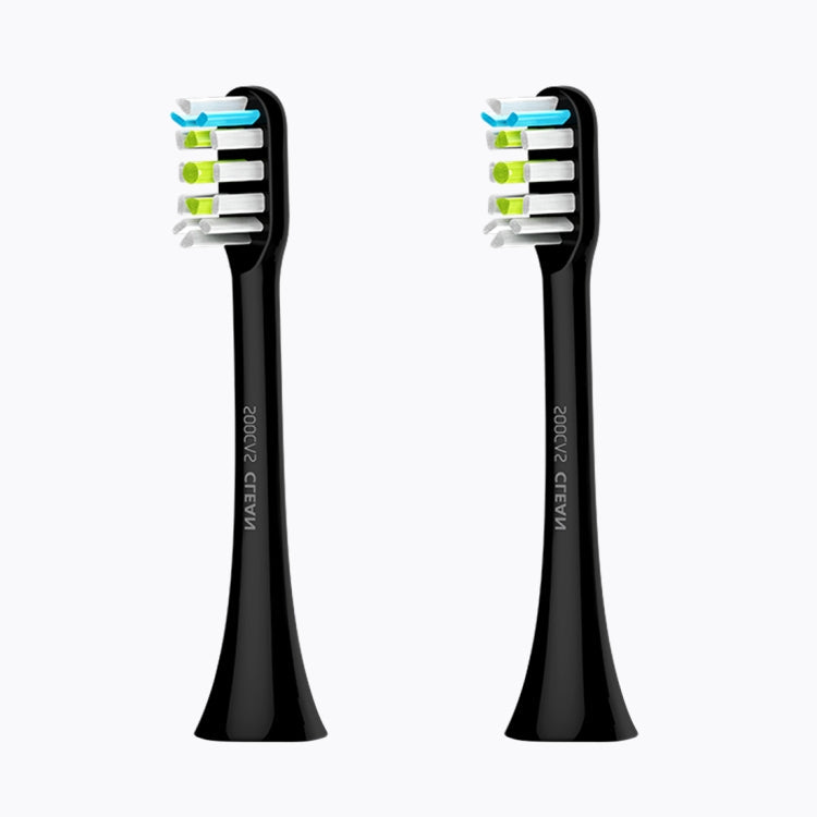 2 PCS Original Xiaomi Youpin General Cleaning Replacement Brush Heads for Xiaomi Soocare Sonic Electric Toothbrush (HC7711W), General Cleaning Black General Cleaning Black Black