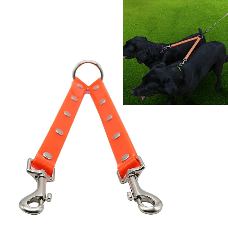 TPU Material Pet Dogs 2 in 1 Tangle-free Traction Rope Double Pet Dog Walking Leash, Length: 25 cm, 2 in 1 (Red) 2 in 1 (Red) Red