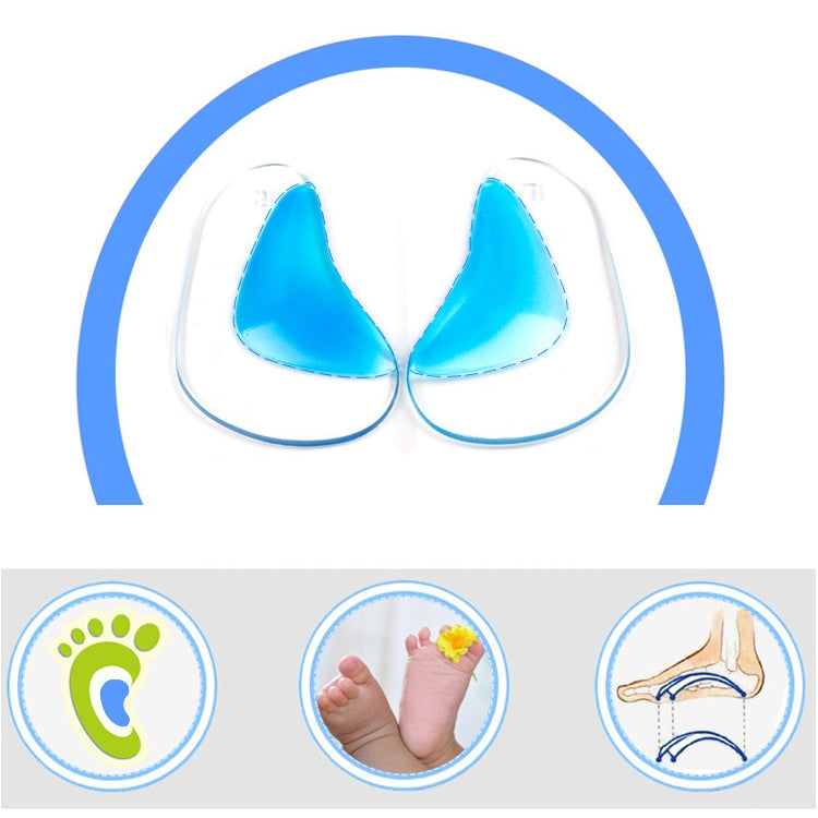 2 Pairs Kids Gel Insoles Orthopedic Arch Support Insoles for Child Shoes Flatfoot Corrector Pads Baby Toddler Insole, Size: L, Size: L