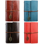 Creative Retro Autumn Leaves Pattern Loose-leaf Travel Diary Notebook, Size: L, L
