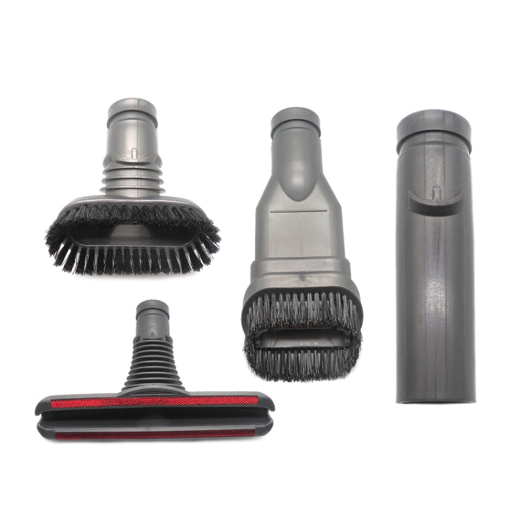 XD973 4 in 1 Round Brush + Stiff Brush + Bed Brush + Connector for Dyson Vacuum Cleaner Parts Kits, XD973 XD973