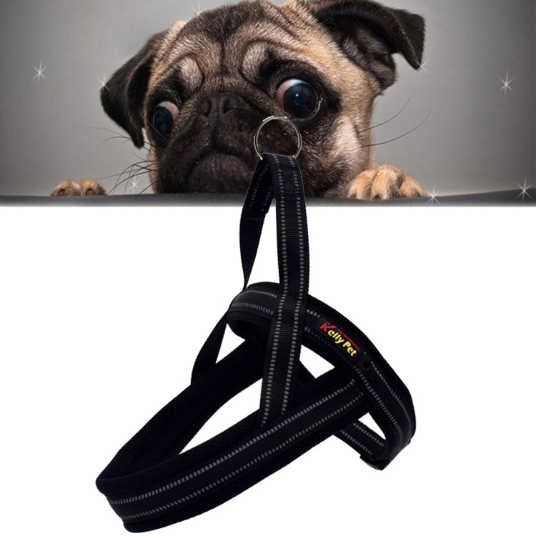 Pet Dogs A7 Reflective Polyester Chest Harness Lead Leash Traction Big Dogs Safety Chain Rope Collar, Size: S, 2.0*50*62cm, Size: S, 2.0*50*62cm Size: S, 2.0*50*62cm Black