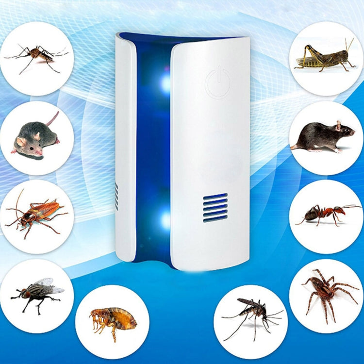Electromagnetic Wave Frequency-conversion Double Waves Multi-function Mosquito Repellent Ultrasonic Pest Repeller, UK Plug, EU Plug UK Plug White