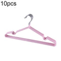 10pcs Household Stainless Steel PVC Coating Anti-skid Traceless Clothes Drying Rack – Durable Build, Easy to Use Pink