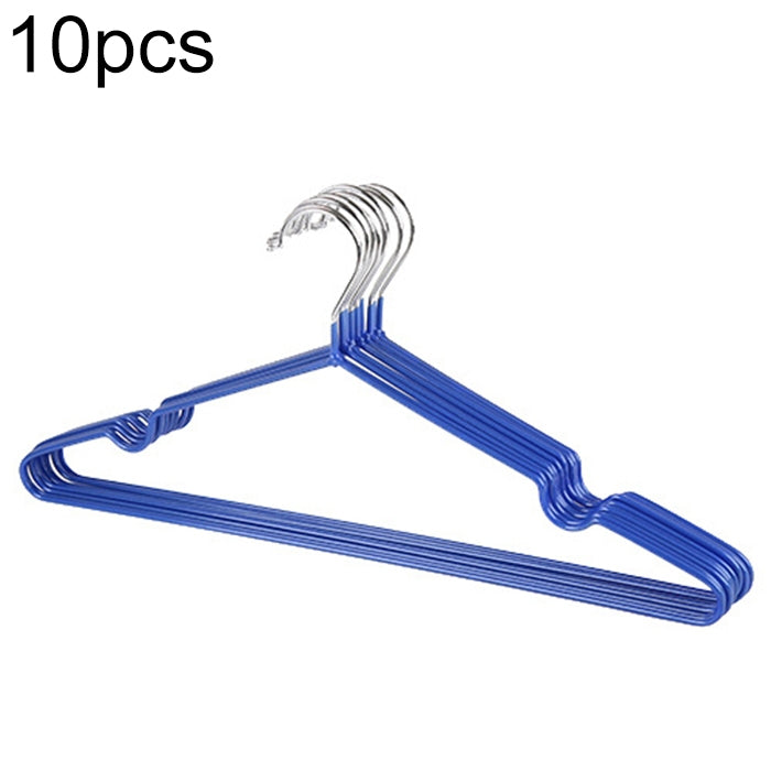 10pcs Household Stainless Steel PVC Coating Anti-skid Traceless Clothes Drying Rack – Durable Build, Easy to Use Blue