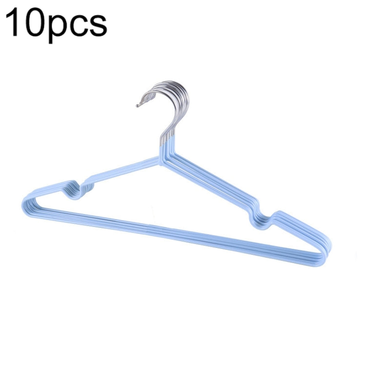 10pcs Household Stainless Steel PVC Coating Anti-skid Traceless Clothes Drying Rack – Durable Build, Easy to Use Baby Blue