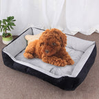 Dog Bone Pattern Big Soft Warm Kennel Pet Dog Cat Mat Blanket, Size: XS, 50×40×15cm, Size: XS – Wear-resistant Size: XS Black Grey