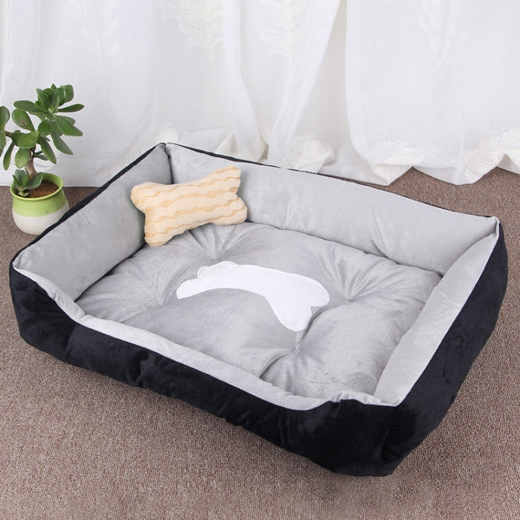 Dog Bone Pattern Big Soft Warm Kennel Pet Dog Cat Mat Blanket, Size: XS, 50×40×15cm, Size: XS – Wear-resistant