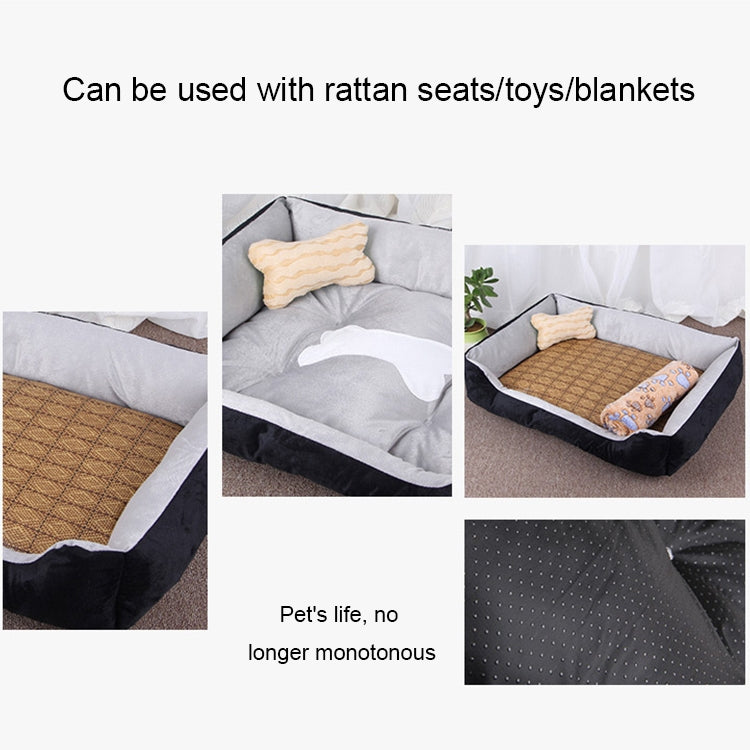 Dog Bone Pattern Big Soft Warm Kennel Pet Dog Cat Mat Blanket, Size: XS, 50×40×15cm, Size: XS – Wear-resistant