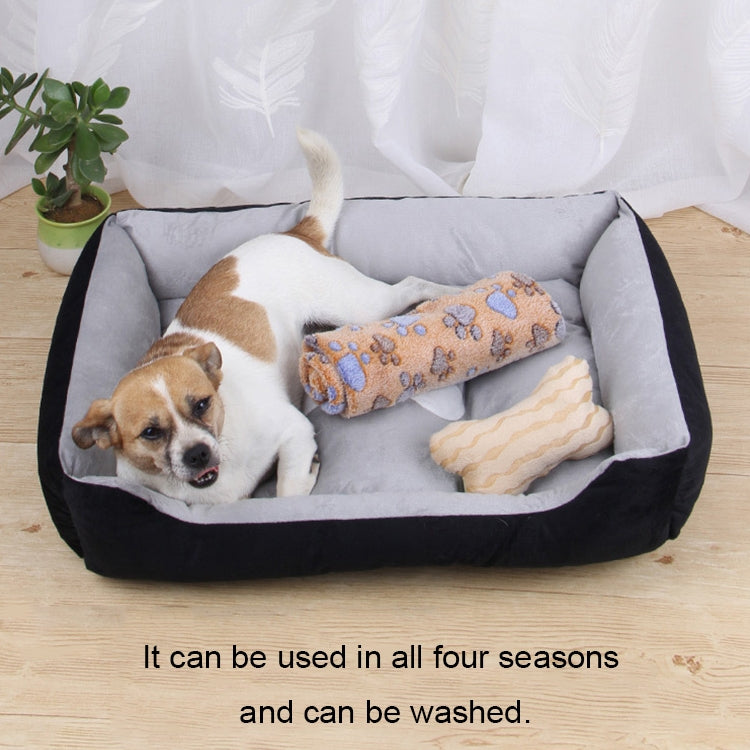 Dog Bone Pattern Big Soft Warm Kennel Pet Dog Cat Mat Blanket, Size: XS, 50×40×15cm, Size: XS – Wear-resistant