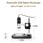 DMS-MDS800 40X-1600X Magnifier 2.0MP Image Sensor USB Digital Microscope with 8 LEDs & Professional Stand, 40X-1600X