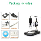 DMS-MDS800 40X-1600X Magnifier 2.0MP Image Sensor USB Digital Microscope with 8 LEDs & Professional Stand, 40X-1600X