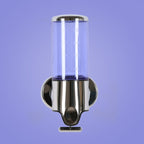 Hotel Shower Manual Dispenser Wall Mounted Washing Liquid Shampoo Soap Bottle, Capacity: 500ml, 500ml/Silver, 500ml/White, 500ml/Dark Red, 500ml/Green, 500ml/Gold, 500ml/Blue, 500ml/Purple – Aluminum Alloy 500ml Purple Purple