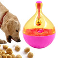 Pets Tumbler Leakage Food Ball Dog Training Exercise Fun Bowl Toys, Size: 14*9.5cm Pink