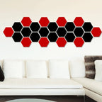 12 PCS 3D Hexagonal Mirror Wall Stickers Set, Size: 10*10cm, Size: 10*10cm (Black), Size: 10*10cm (Gold), Size: 10*10cm (Red), Size: 10*10cm (Silver)