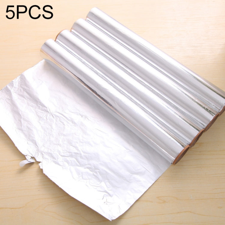 5 PCS 5m Bakest Aluminum Tin Foil Paper Barbecue Paper, 5 PCS Barbecue Paper 5 PCS Barbecue Paper