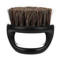 Men Ring Design Portable Boar Brush Black ABS Haircut Cleaning Shaving Brush Black