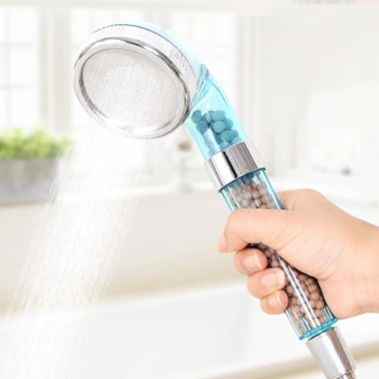 PC Negative Ions Shower Head, Size: Small, Interface: 2cm, Size: Small(Blue), Size: Small(Transparent) Size: Small(Blue) Blue