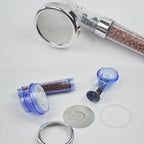 PC Negative Ions Shower Head, Size: Small, Interface: 2cm, Size: Small(Blue), Size: Small(Transparent)