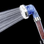 3 Settings Adjustable PC Negative Ions Shower Head, Size: Large, Interface: 2cm, 3 Settings Size: Large,(Blue), 3 Settings Size: Large(Transparent) 3 Settings Size: Large,(Blue) Blue