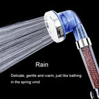 3 Settings Adjustable PC Negative Ions Shower Head, Size: Large, Interface: 2cm, 3 Settings Size: Large,(Blue), 3 Settings Size: Large(Transparent)