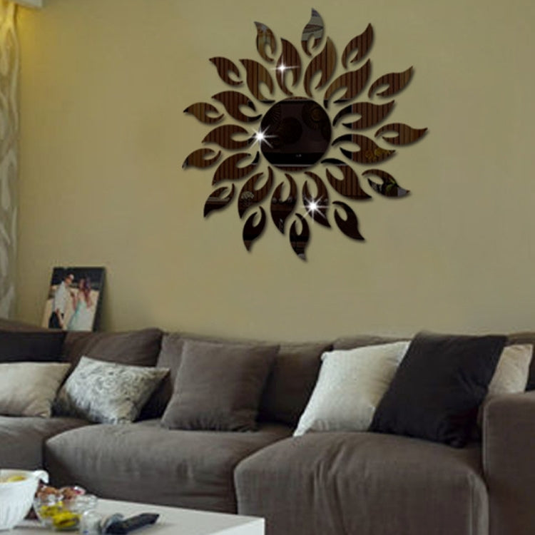 Sunflower Mirror Wall Sticker Bedroom Living Room Decoration Wall Stickers, Sunflower Black, Sunflower Glod, Sunflower Silver
