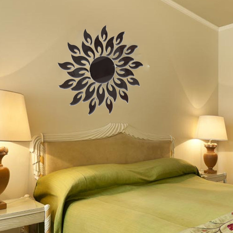 Sunflower Mirror Wall Sticker Bedroom Living Room Decoration Wall Stickers, Sunflower Black, Sunflower Glod, Sunflower Silver
