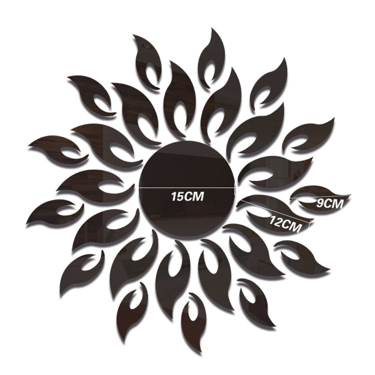 Sunflower Mirror Wall Sticker Bedroom Living Room Decoration Wall Stickers, Sunflower Black, Sunflower Glod, Sunflower Silver