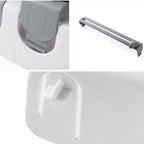 Kitchen Wall Mounted Cling Film Holder Wrap Storage Rack Hanger Rack Cutting Device, Size: 39 x 10 x 24cm, Grey