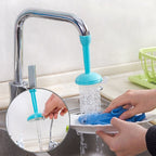 2 PCS Faucet Splash Water-saving Shower Bath Adjustable Valve Filter Water Saving Devices, Small Size: 6.5 x 10.5cm, Suitable for 17mm Diameter Round Faucets Blue