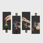 Zinc Alloy + ABS Material Retro Rabbit Shape Bottle Opener Corkscrew Port Wine Bottle Opener, Size: 18 x 14.5 x 4.7cm, Zinc Alloy
