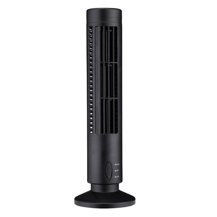 Tower Type USB Electric Fan Leafless Air-conditioning Fan Black