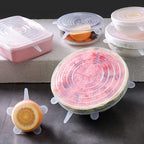 6 PCS / Set Food Grade Silicone Sealing Lids Fresh Keeping Covers, Silicone Sealing Lids Silicone Sealing Lids