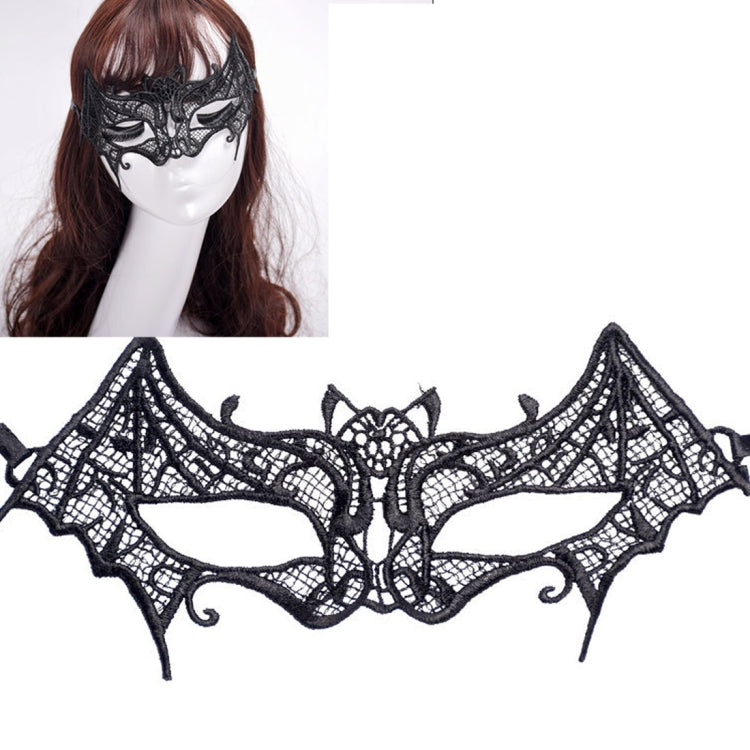 Halloween Masquerade Party Dance Sexy Lady Lace Bat Mask, Bat Bat Black