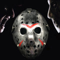 Halloween Party Cool Thicken Jason Mask, Silver, Fluorescent Green, Gold, Red + White Silver Silver