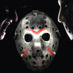 Halloween Party Cool Thicken Jason Mask, Silver, Fluorescent Green, Gold, Red + White Silver Silver