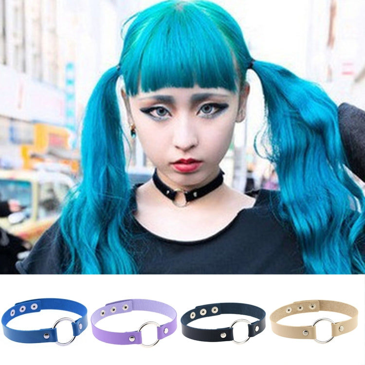 3 PCS Japanese Harajuku Fashion Street-snap Punk Round Nightclub Leather Collar Bracelet, Random Color Delivery, YXQ YXQ