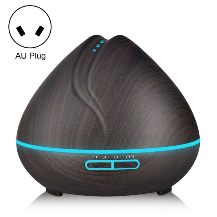 Peach Shape Wood Grain Remote Control Ultrasonic Humidifier Aromatherapy Machine Automatic Alcohol Sprayer with LED Lights, Capacity: 400mL, AU Plug (Light Wood Color), Peach Shape Light Wood Color, Diamond Dark Wood Color, Diamond Light Wood Color...... Peach Shape Dark Wood Color HC9140BC
