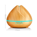 Peach Shape Wood Grain Remote Control Ultrasonic Humidifier Aromatherapy Machine Automatic Alcohol Sprayer with LED Lights, Capacity: 400mL, AU Plug (Light Wood Color), Peach Shape Light Wood Color, Diamond Dark Wood Color, Diamond Light Wood Color......