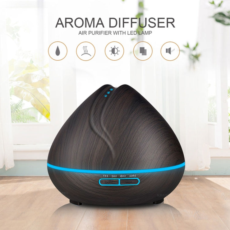 Peach Shape Wood Grain Remote Control Ultrasonic Humidifier Aromatherapy Machine Automatic Alcohol Sprayer with LED Lights, Capacity: 400mL, AU Plug (Light Wood Color), Peach Shape Light Wood Color, Diamond Dark Wood Color, Diamond Light Wood Color......